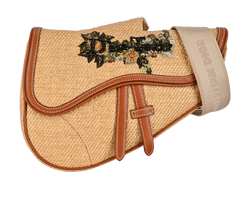 Dior Tears Saddle, Raffia/Leather, Brown, 00BO1202X, 2*